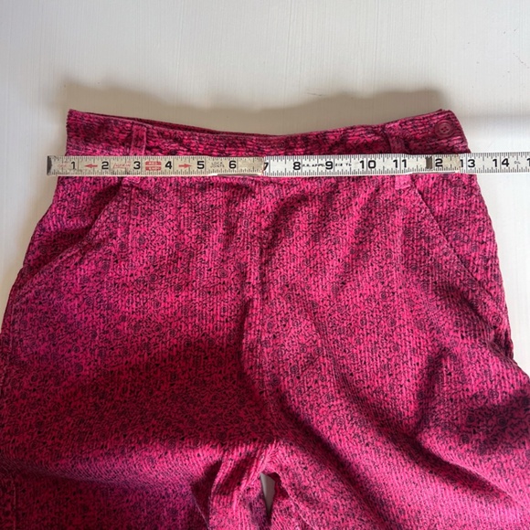Vintage ESPRIT Women's Girls Corduroy Pink Pants 5/6 Small Floral Hot Pink Black - Picture 4 of 15